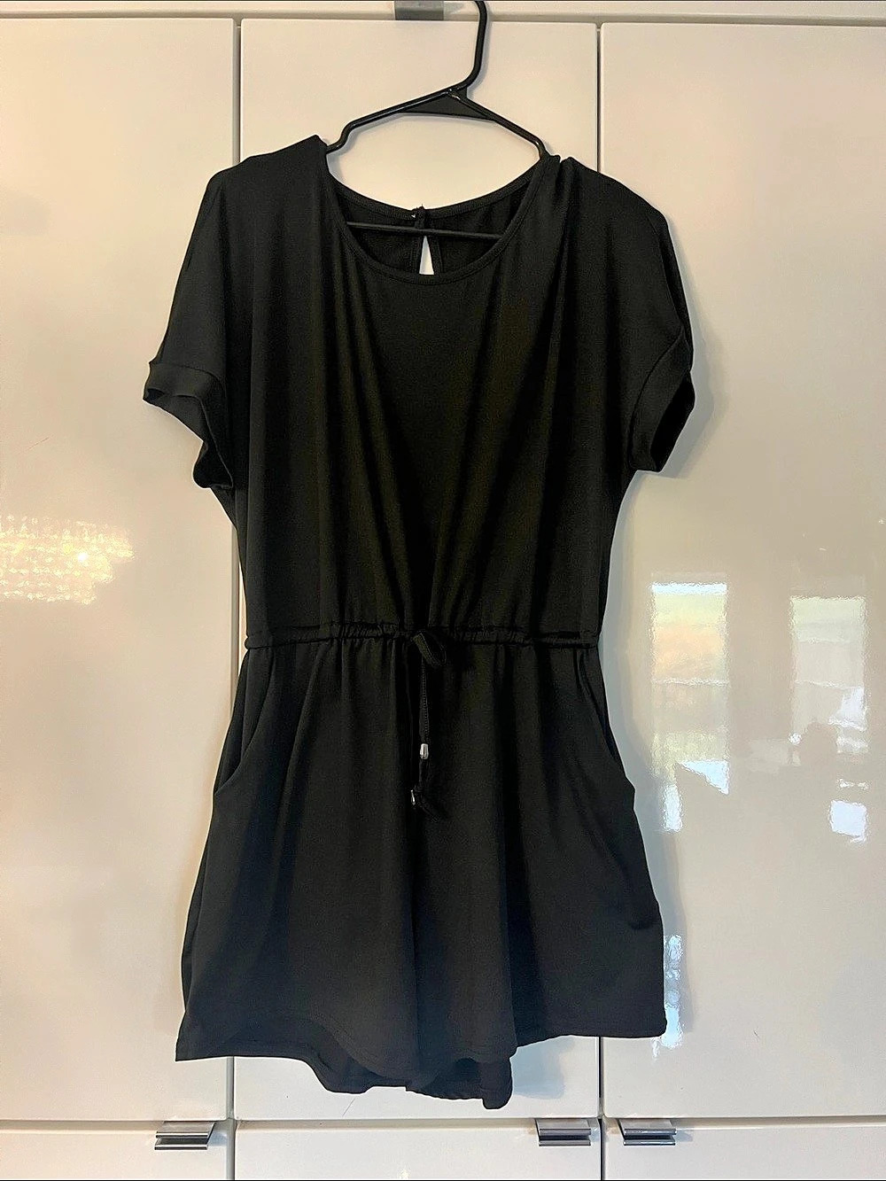 Black shorts romper Size Large